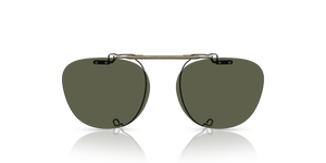 Oliver Peoples Sheldrake Flip-Up Clip avec une monture Or patiné et des verres Vert - image 7