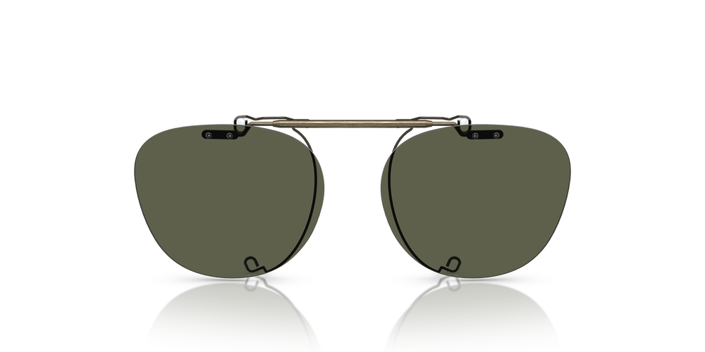 Oliver Peoples Sheldrake Flip-Up Clip with Antique Gold frame and