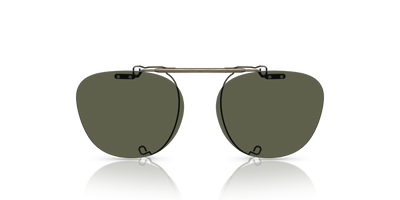Oliver Peoples Sheldrake Flip-Up Clip with Antique Gold frame and