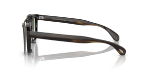 Oliver Peoples Sheldrake Flip-Up Clip、アンティークゴールドフレーム、グリーンレンズ - 画像 5