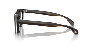 Oliver Peoples Sheldrake Flip-Up Clip con montura Oro Envejecido y lentes Verde - El 5
