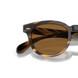 Oliver Peoples Sheldrake Sun Low Bridge Fit avec une monture Cocobolo et des verres Brun - Variant