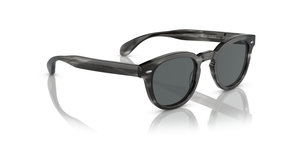 Oliver Peoples Sheldrake Sun Low Bridge Fit avec une monture Écaille de tortue Charcoal et des verres Gris - image 3