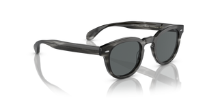Oliver Peoples Sheldrake Sun Low Bridge Fit avec une monture Écaille de tortue Charcoal et des verres Gris - image 3