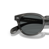 Oliver Peoples Sheldrake Sun Low Bridge Fit avec une monture Écaille de tortue Charcoal et des verres Gris - Variant