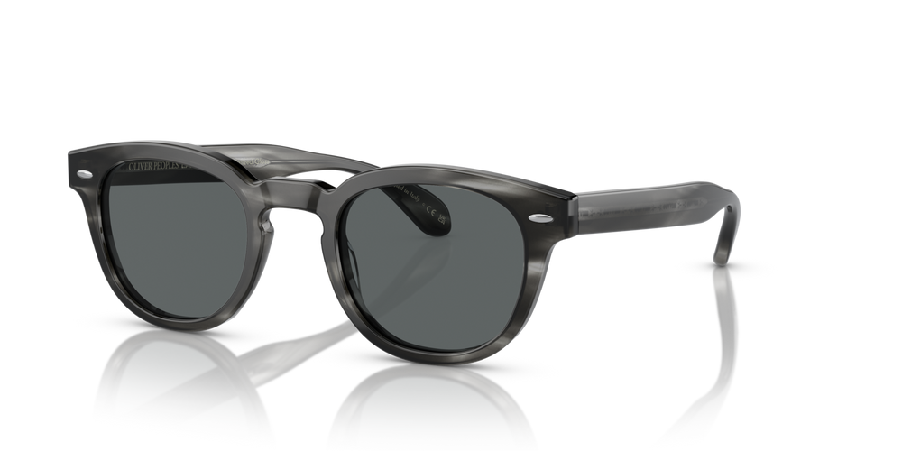 Oliver Peoples Sheldrake Sun Low Bridge Fit avec une monture Écaille de tortue Charcoal et des verres Gris - image 1