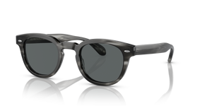 Oliver Peoples Sheldrake Sun Low Bridge Fit avec une monture Écaille de tortue Charcoal et des verres Gris - image 1