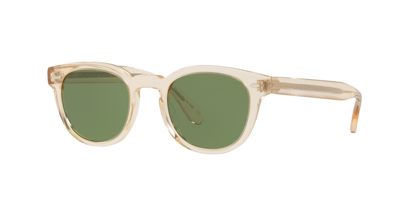 Oliver Peoples Sheldrake Sun with Buff frame and Green C lenses