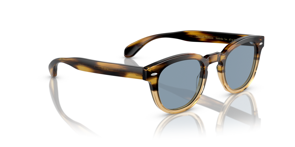 Oliver Peoples Sheldrake Sun with Canarywood Gradient frame and Blue lenses - image 3
