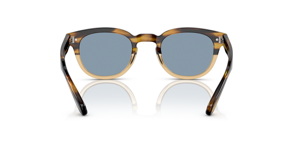 Oliver Peoples Sheldrake Sun avec une monture Dégradé bois de canary et des verres Bleu - L'image 5