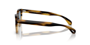 Oliver Peoples Sheldrake Sun with Canarywood Gradient frame and Blue lenses - Image 4