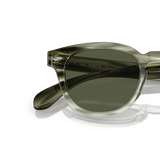 Oliver Peoples Sheldrake Sun avec une monture Jade Délavé et des verres Vert - Variant