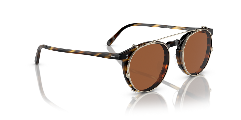 Sie Oliver Peoples O'Malley Clip mit Gold Gestell und Braun Gläsern - bild 4