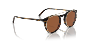 Sie Oliver Peoples O'Malley Clip mit Gold Gestell und Braun Gläsern - bild 4