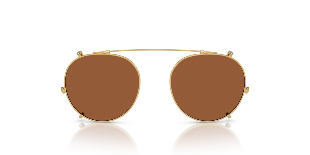 Oliver Peoples O'Malley Clip with Gold frame and Brown lenses