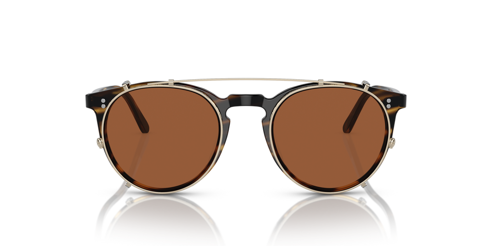 Sie Oliver Peoples O'Malley Clip mit Gold Gestell und Braun Gläsern - bild 3