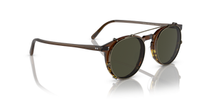 Oliver Peoples O'Malley Clip with Antique Gold frame and Green lenses - Image 4