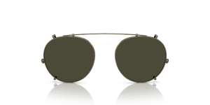 Oliver Peoples O'Malley Clip with Antique Gold frame and Green lenses - Image 7