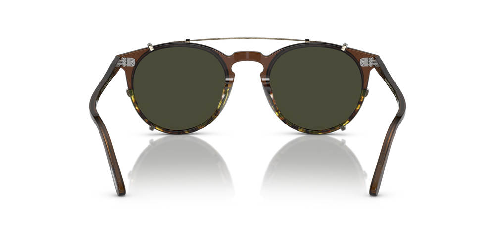 Oliver Peoples O'Malley Clip、アンティークゴールドフレーム、グリーンレンズ - 画像 6