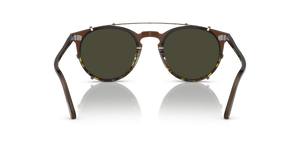 Oliver Peoples O'Malley Clip、アンティークゴールドフレーム、グリーンレンズ - 画像 6
