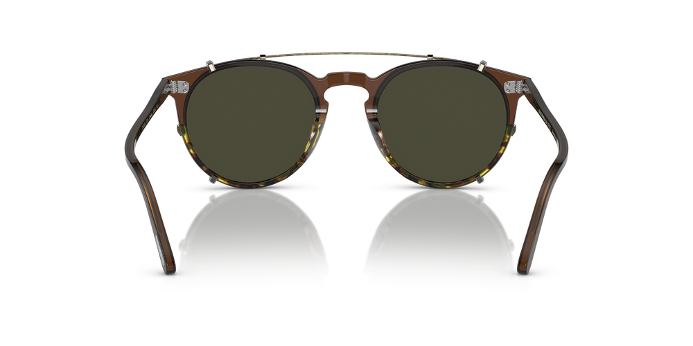Oliver Peoples O'Malley Clip with Antique Gold frame and Green lenses - Image 6
