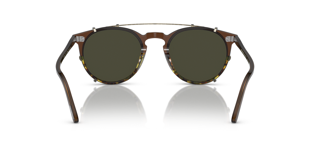 Oliver Peoples O'Malley Clip with Antique Gold frame and Green lenses - image 6