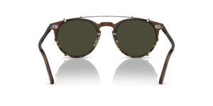 Oliver Peoples O'Malley Clip with Antique Gold frame and Green lenses - image 6