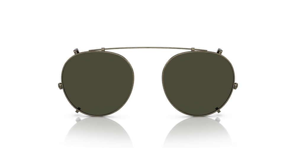 Oliver Peoples O'Malley Clip with Antique Gold frame and Green lenses - Image 1