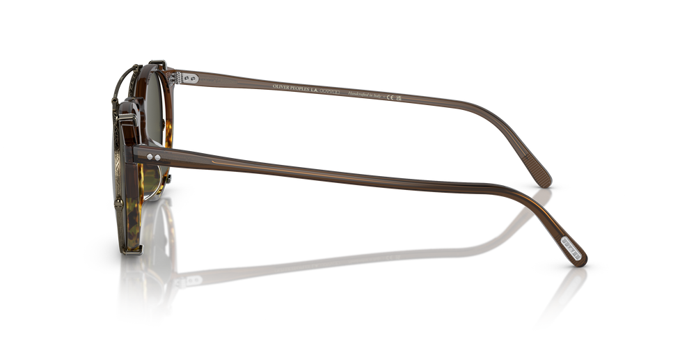 Oliver Peoples O'Malley Clip with Antique Gold frame and Green lenses - Image 5