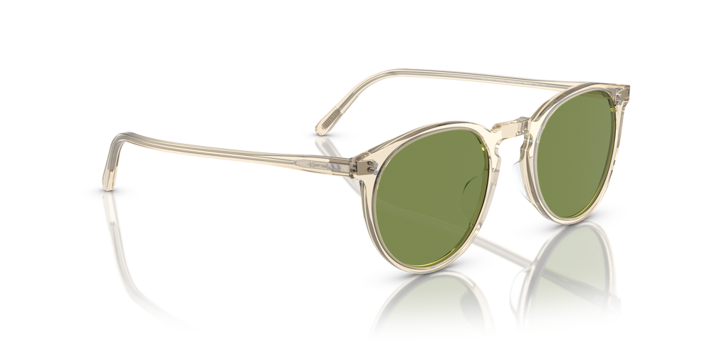 Oliver Peoples O'Malley Sun avec une monture Chamois et des verres Vert - L'image 3