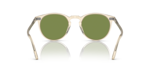Oliver Peoples O'Malley Sun avec une monture Chamois et des verres Vert - L'image 5