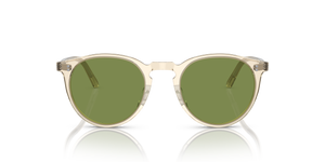 Oliver Peoples O'Malley Sun avec une monture Chamois et des verres Vert - L'image 2