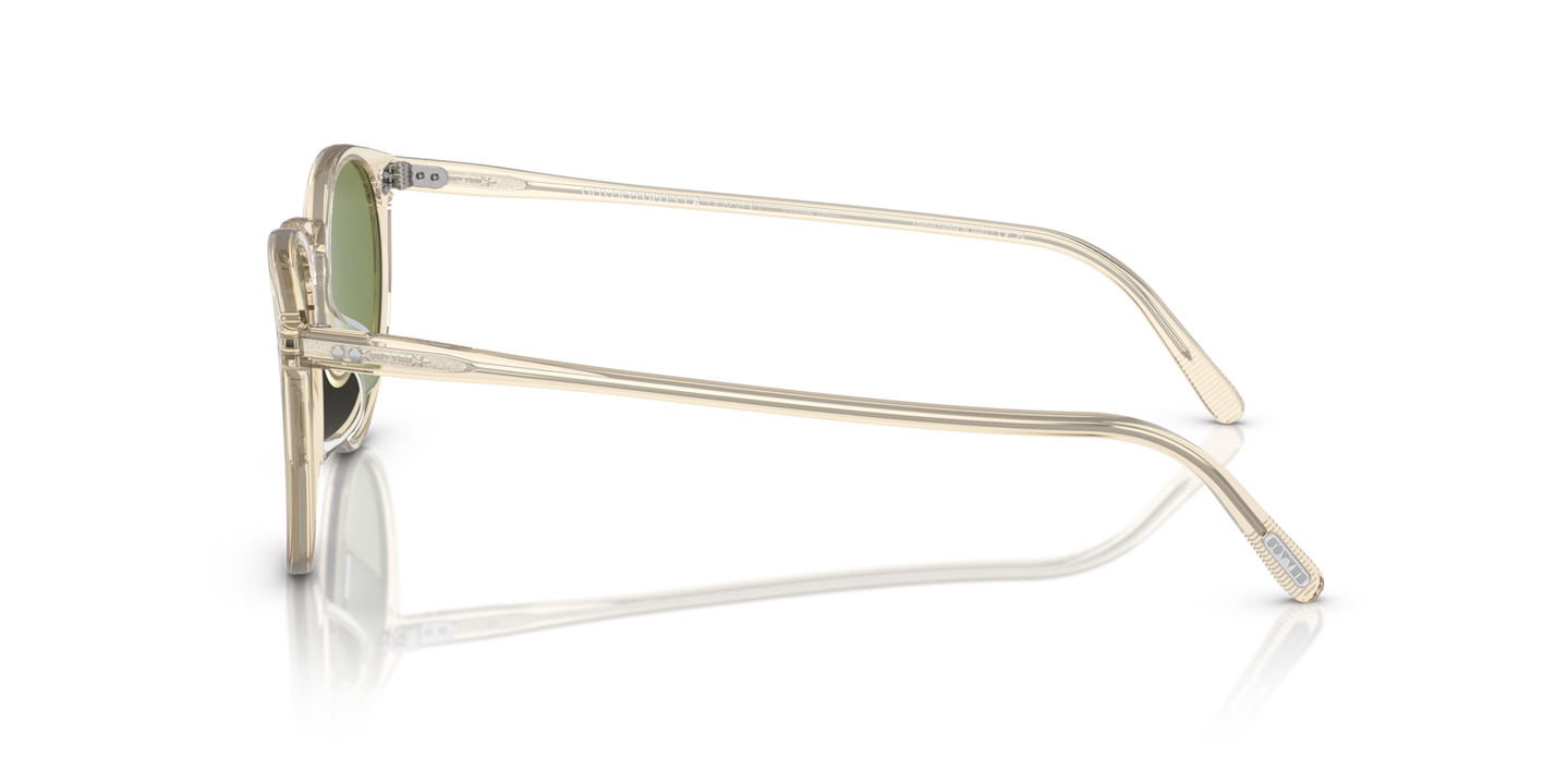 Oliver Peoples O'Malley Sun with Buff frame and Green lenses - Image Hinge