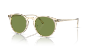 Oliver Peoples O'Malley Sun avec une monture Chamois et des verres Vert - L'image 1
