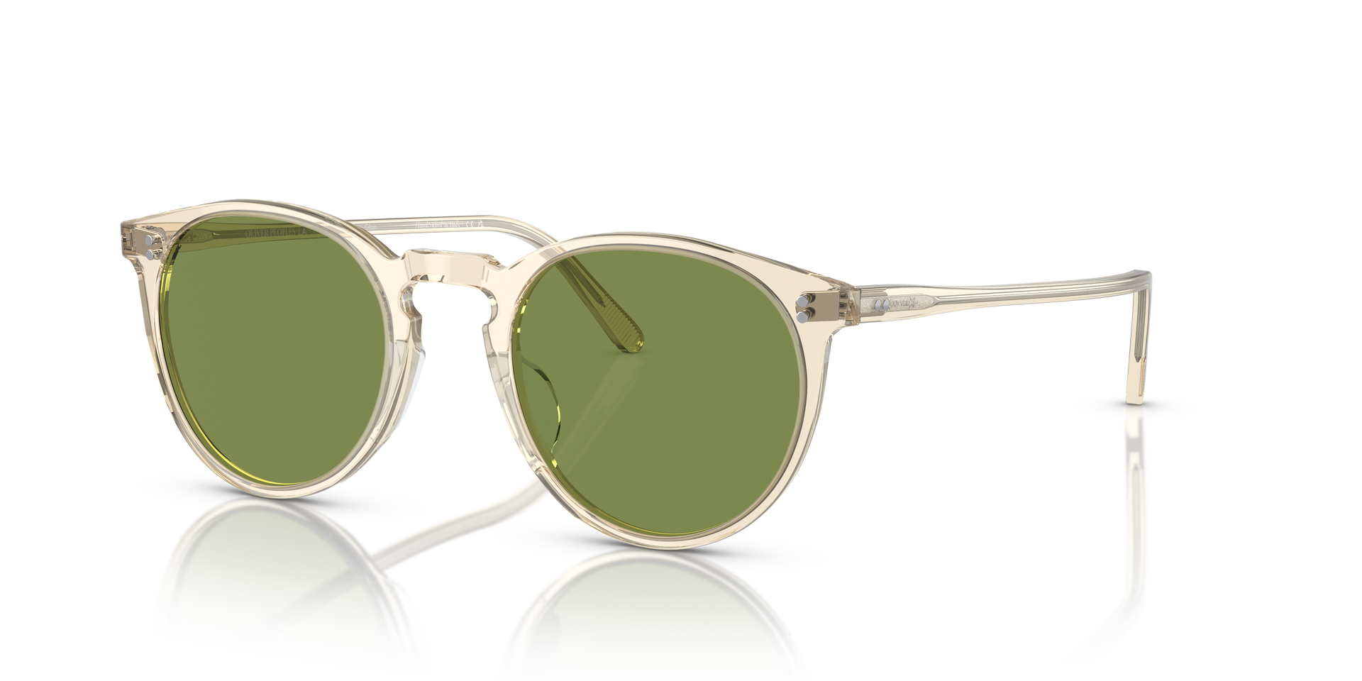 Oliver Peoples O'Malley Sun with Buff frame and Green C lenses