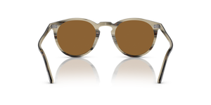 Oliver Peoples O'Malley Sun avec une monture 362-Corne et des verres Brun - L'image 5