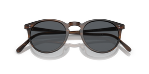 Oliver Peoples O'Malley Sun with Tuscany Tortoise frame and Blue lenses - Image 6