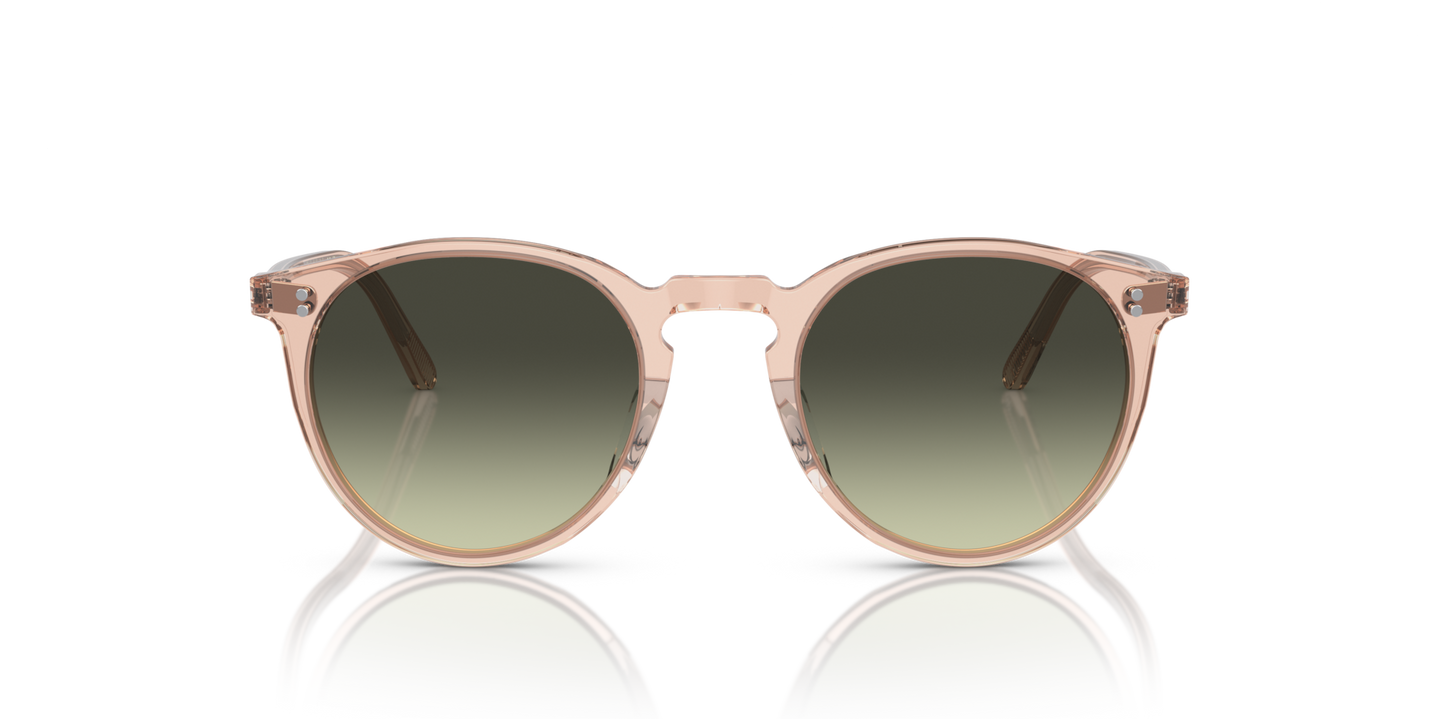 Oliver Peoples O'Malley Sun with Champagne Quartz frame and Green lenses - Image Lenses
