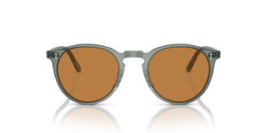 Oliver Peoples O'Malley Sun with Dusty Aqua frame and Brown lenses - Image 2