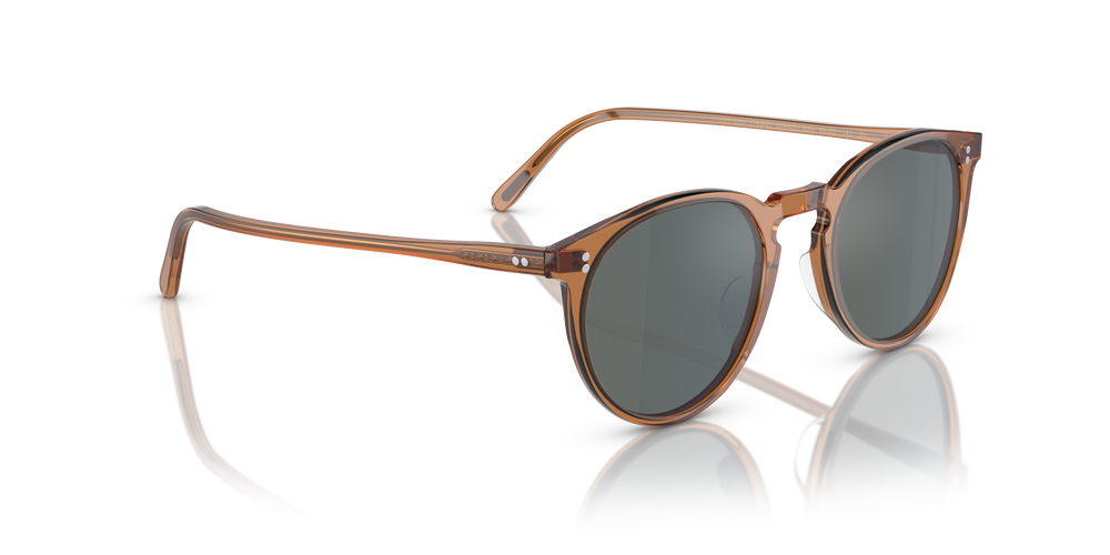 Oliver Peoples O'Malley Sun avec une monture Carob et des verres Bleu - L'image 3