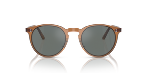 Oliver Peoples O'Malley Sun avec une monture Carob et des verres Bleu - L'image 2