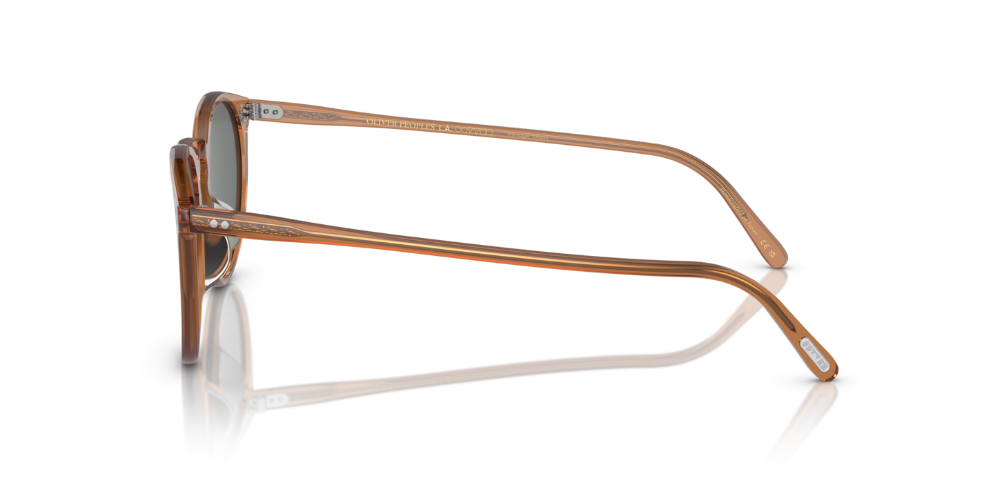 Oliver Peoples O'Malley Sun with Carob frame and Blue lenses - Image Genuine Pins