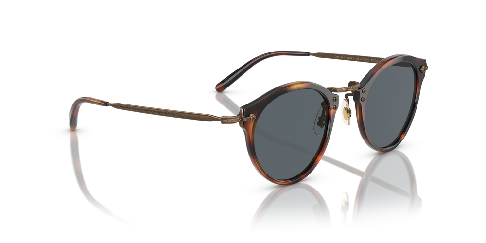 Oliver Peoples OP-505 Sun with Dark Mahogany-Bronze frame and Blue