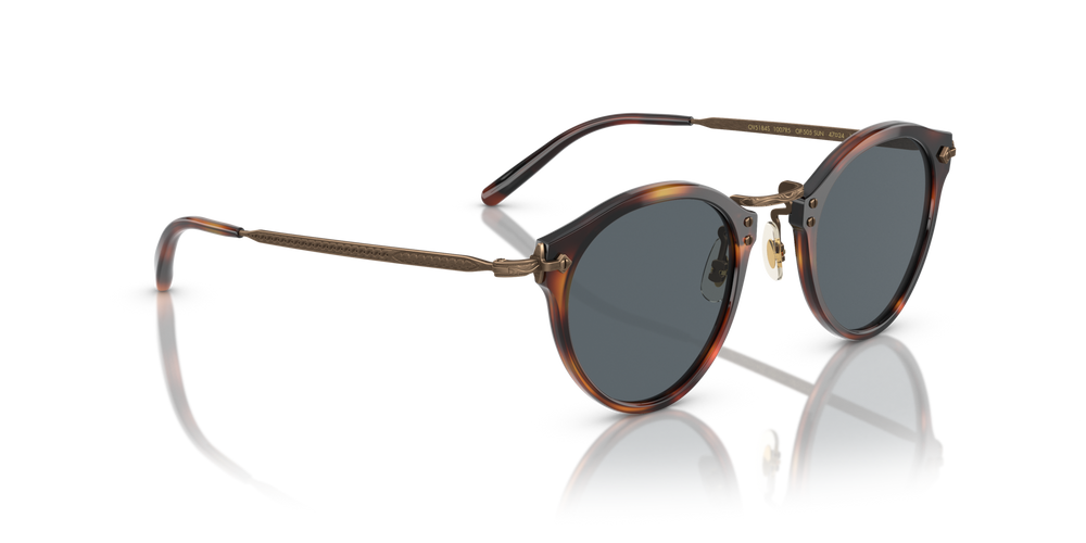 Oliver Peoples OP-505 Sun with Dark Mahogany-Bronze frame and Blue lenses - image 3