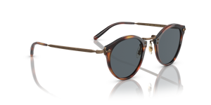 Oliver Peoples OP-505 Sun with Dark Mahogany-Bronze frame and Blue lenses - image 3