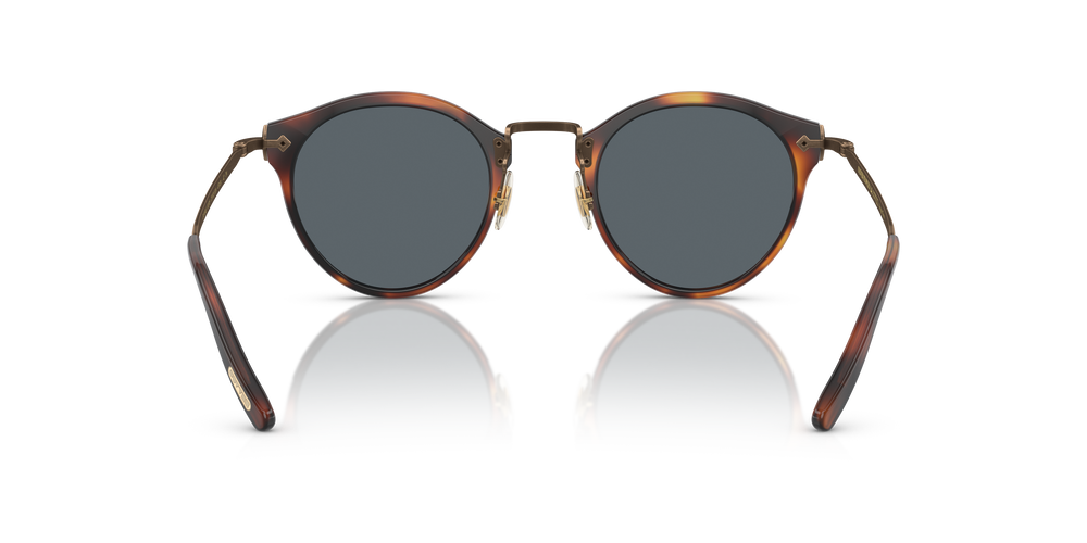 Oliver Peoples OP-505 Sun with Dark Mahogany-Bronze frame and Blue