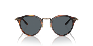 Oliver Peoples OP-505 Sun with Dark Mahogany-Bronze frame and Blue lenses - Image 2