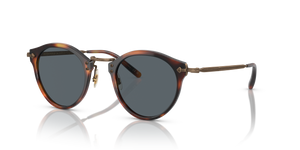 Oliver Peoples OP-505 Sun with Dark Mahogany-Bronze frame and Blue lenses - image 1