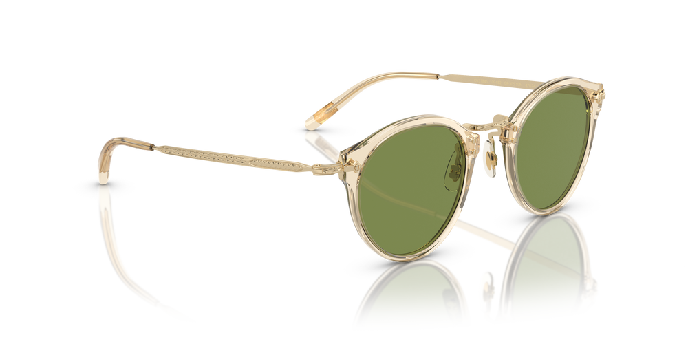 Oliver Peoples OP-505 Sun with Buff-Gold frame and Green lenses - Image 3