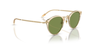 Oliver Peoples OP-505 Sun with Buff-Gold frame and Green lenses - image 3